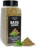 Fresh Finest Basil Leaves Spice 5.30 oz – Dried Sweet Basil for Cooking, Non-GMO, Gluten-Free, by FreshFinest