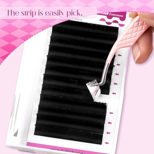 FADLASH Easy Fan Lash Extensions C D Curl Blooming Volume Eyelash Extensions 8-25mm Volume Lashes Self Fanning Eyelashes Extensions Supplies Lash Tray (0.07D, 14mm) - Image 3