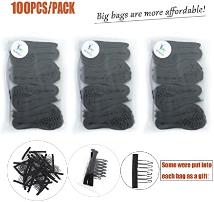 Adjustable Elastic Bands Straps For Wigs (Black/100pcs) - Image 2