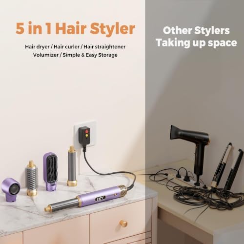 5 in 1 Blow Dryer Brush, Upgrade Hair Dryer Brush Set Multifunctional - Image 6