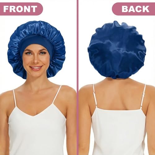 4Pcs Satin Bonnet Silk Bonnet, Hair Bonnet for Sleeping - Image 5