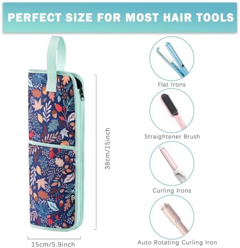 WK IEASON Curling Iron Travel Case Heat Resistant Hair Tools Travel Bag - Image 2