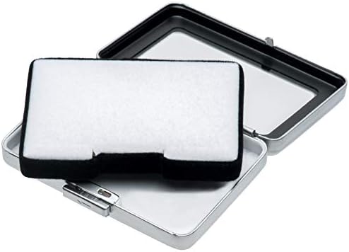 Glass Top Loose Diamond or Gemstone Display Box Case Holder Show Container Metal (Silver Large Rectangle) - Image 5