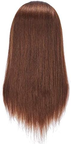 Mannequin Head with Human Hair Training Head with Clamp (20-22'') - Image 7