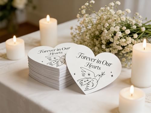 50 Pcs Plantable Seed Paper Hearts, 2.5"x2" Wildflower Seed Paper for Funeral Favors, Memorials & Eco-Friendly Gifts, Biodegradable Plantable Gifts Cards, Sympathy Guest Favors, After-Event Keepsakes - Image 3