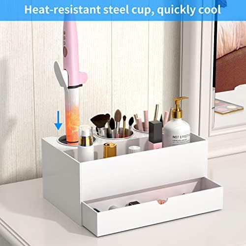 NIUBEE Acrylic Hair Tool Organizer with Drawer, Hair Dryer Holder Organizer - Image 3