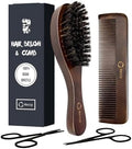 Men's Hair Brush and Comb Set - Boar Bristle Brush & Beard Scissors by Reccsy