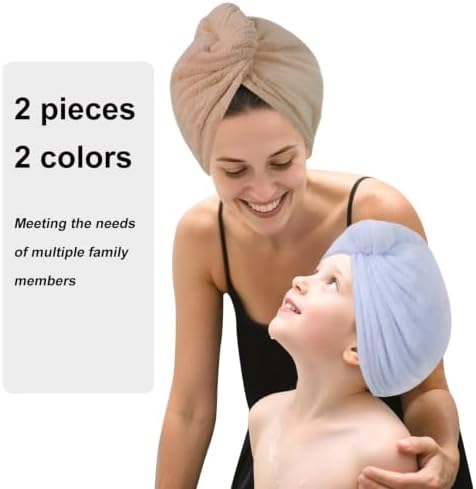 Microfiber Hair Drying Towel Wrap,Hair Turbans Towel for Wet Hair - Image 7