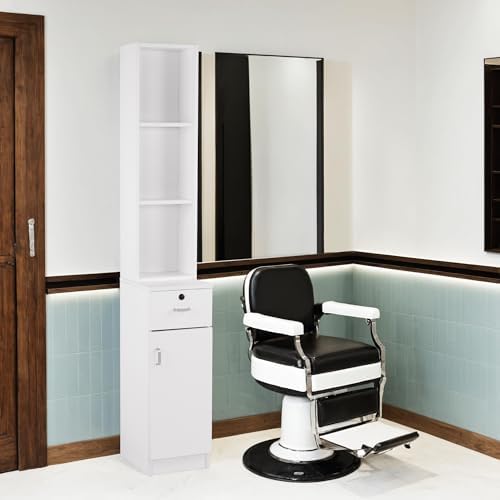 BarberPub Wall Mount Hair Styling Barber Station3026-1(White) - Image 2