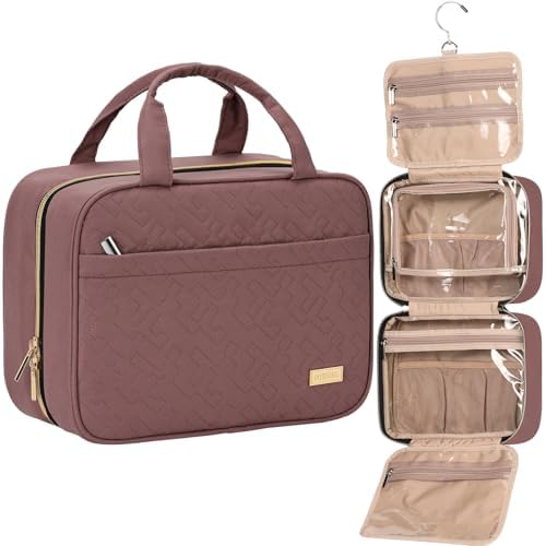NISHEL Travel Toiletry Bag for women, Portable Hanging makeup Organizer by NISHEL