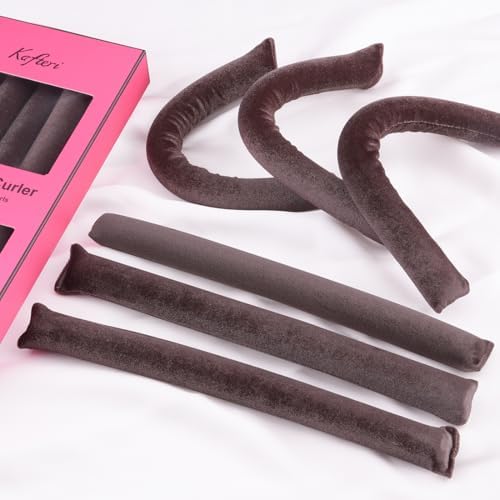 6-Pack Heatless Hair Curlers for Overnight Curls – Soft Flexi Rods for No Heat Styling, Comfortable Hair Rollers to Sleep In for Women, Heatless Curling Rod Set for Natural Waves - Image 6