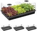Seed Starter Tray, Gardening Plant Grow Trays Kit for Seedling, Germination Trays with 4.72 Inch High Humidity Domes，Large Growing Space & Better Air Flow for Seed Starting, Mini Greenhouse, 3PCS by Adawook