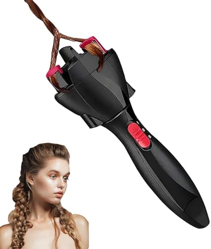Automatic Hair Braider DIY Electronic Hair Braiding Machine Automatic Quick Twist Twister Hair Braiding Tool for Women Girls Hairstyle(Red) by YESHLiky