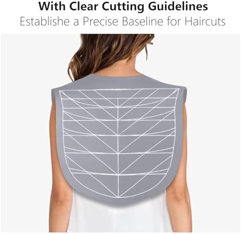 Waterproof Silicone Hair Cutting Guide Collar with Guidelines, Gray - Image 4