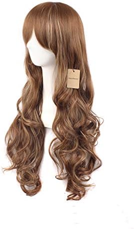 MapofBeauty Lolita Long Curly Clip on Ponytails Cosplay Wig, Brown/Khaki - Image 5