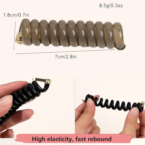 2Pcs+1 Retractable Pocket Headband, Vintage floral Hairband for a variety of hair accessories + Portable Adjustable Hair Hoop with Plastic Storage Bag for Washing Makeup Travel Outdoor-Black - Image 3
