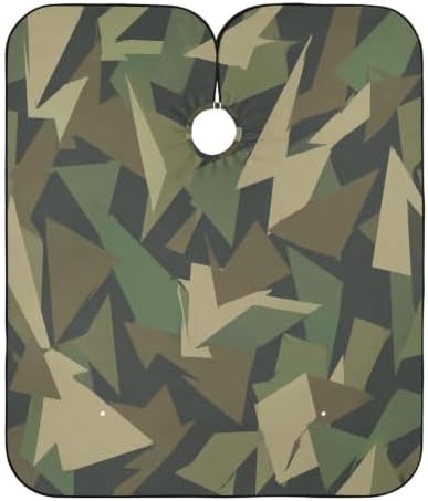 Blueangle Geometric Triangle Camo Barber Cape for Men Hair Cutting Cape, 65" x 55" by Blueangle
