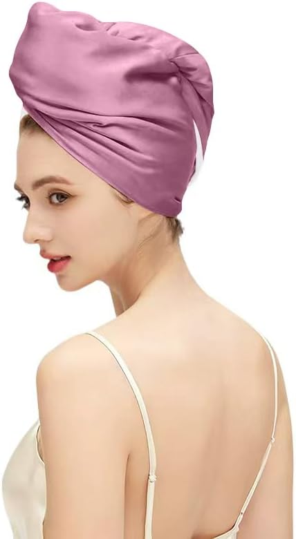 Satin Microfiber Hair Towel Wrap for Quick Drying & Anti-Frizz - Super Absorbent, Hair Turbans for Wet Hair, Ideal for Long, Short, Curly Hair (Pink) - Image 3