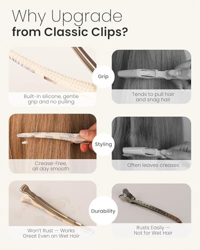 AIMIKE 4.8" Hair Clips for Styling, No-Crease Duckbill Clips - Image 6