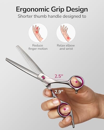 ULG Hair Thinning Scissors Professional Barber’s Texturizing Teeth Shears for Hairdressing, Salon and Home Use Thinning Shears for Hair Cutting, Made of Japanese Stainless Steel, 6.5 inch - Image 4