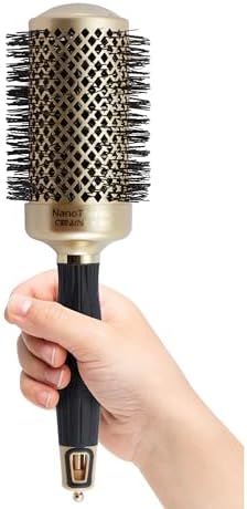 Olivia Garden NanoThermic Ceramic + Ion Round Thermal Hair Brush - Not Electrical - Professional Blowout Brush for Normal to Thick Hair - Image 2