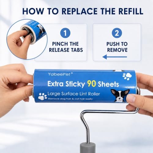 Extra Sticky Large Lint Roller, 6.3" Width, 1 Roller - Image 3