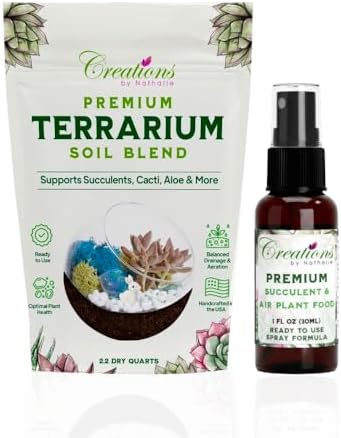 Creations by Nathalie Succulent Terrarium Soil Mix & 1oz Plant Food Kit by CreationsbyNathalie