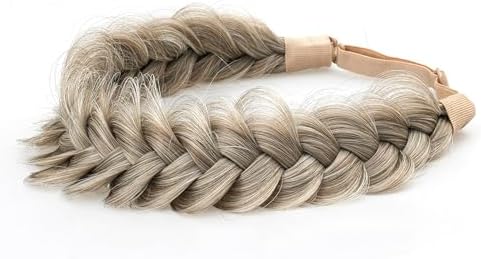 Synthetic Hair Braided Headband Classic Wide Strands Wedding Disorderly Fluffy Braids Wig Band Women Beauty Accessory - Image 2