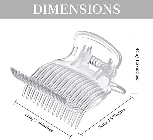 Syhood 12 Piece Hot Roller Clips for Women Girls Hair Curler Claw Clips Replacement Roller Clips Transparent (6 x 5 x 4 cm or 2.36 x 1.97 x 1.57 inch) - Image 2