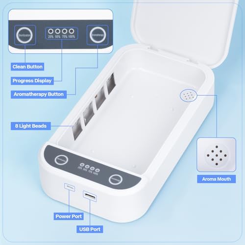 Nail Tool Cleaner with Blue Light,Portable USB Cleaner For Nail Tools ﻿ - Image 3