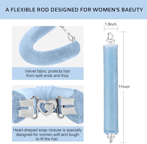 Heatless Curls Overnight Hair Care Set - Jumbo Velvet Hair Curlers - Image 2