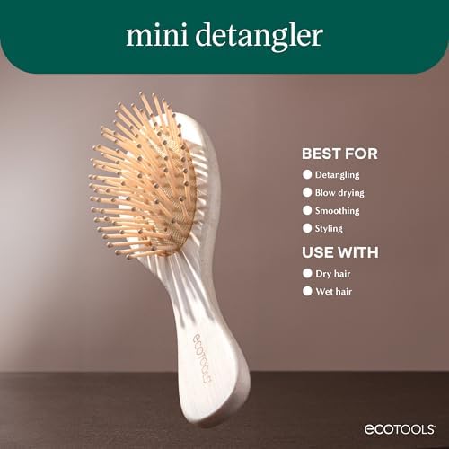 EcoTools Mini Detangler Hairbrush, Travel Hair Brush, 1 Count - Image 3