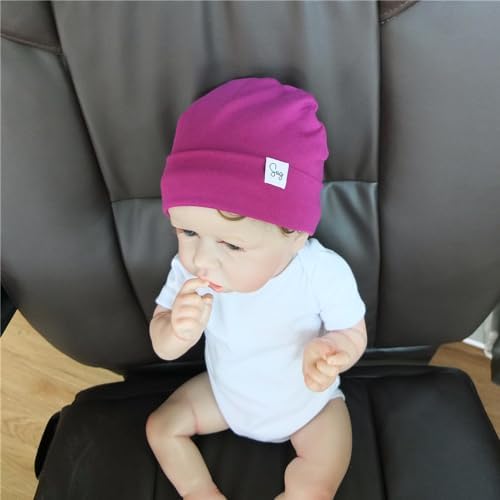 Jersey Beanie Hat for Newborn Baby Boys Girls Silky Satin Lined Hats Bonnet Toddler Infant Little Kids Beanies Caps - Image 4