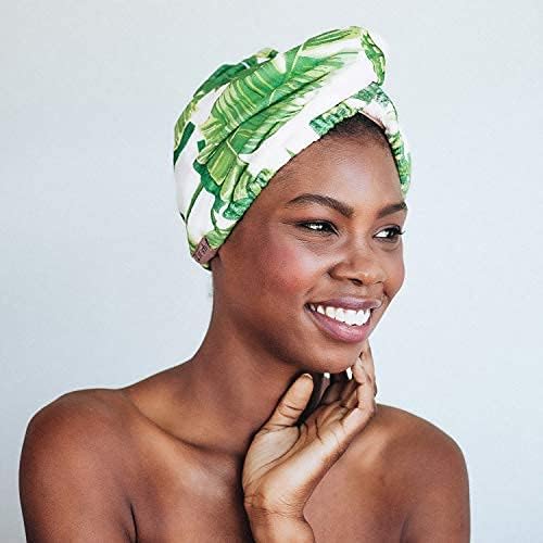 Kitsch Microfiber Hair Towel Wrap for Women - Microfiber Towel, Super Absorbent, Quick Dry, Anti-Frizz - for Long and Short Hairs, Turbans for Women, Hair Wrap - Palm Leaves - Image 2