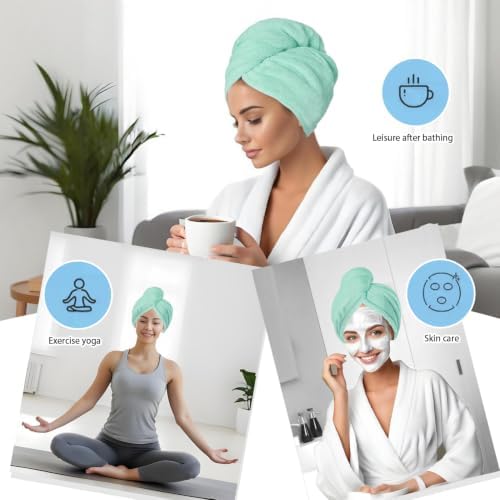 Microfiber Hair Drying Towel Wrap,Hair Turbans Towel for Wet Hair - Image 5