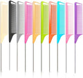 10pcs Rat Tail Combs Set,Salon Hair Stylists Metal Fine Tooth Combs by Luumxai