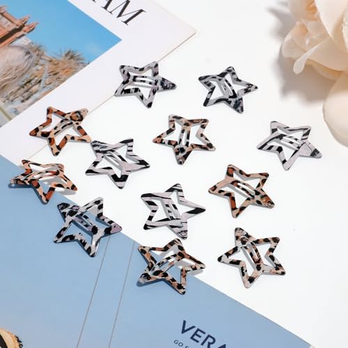 SAOROPEB Star Hair Clips 2000s Y2K Hair Accessories -16 PCS - Grey - Image 7