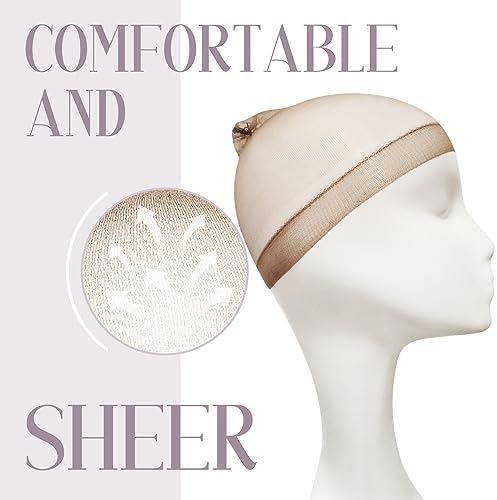 HD Wig Cap for Women, Breathable Bald Cap for Wig, Dark Brown 24 PCS - Image 4