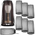 Loopeer 6 Pcs Wig Storage Bag Adjustable Wig Cover with Drawstring,Black by Loopeer