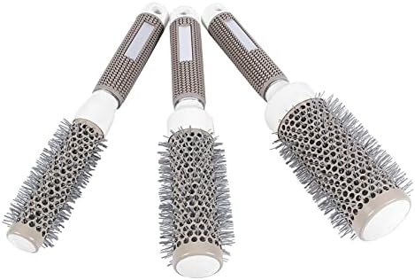 5 Optional Sizes,Curling Iron Brush 5 Sizes Salon Barber Brushes Temperature Resnt Ceramic Iron Comb Round Brush for Curly Tangled Hair Blow Drying (19#) - Image 6