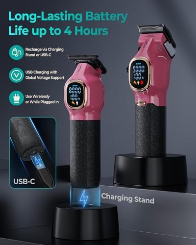 VGRPRO Professional Hair Clippers for Men, Cordless Clipper and Trimmer Set - Image 2
