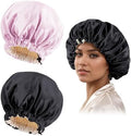 Edoneery Satin Bonnet for Sleeping Women, Double Layer Adjustable Sleep Cap by Edoneery