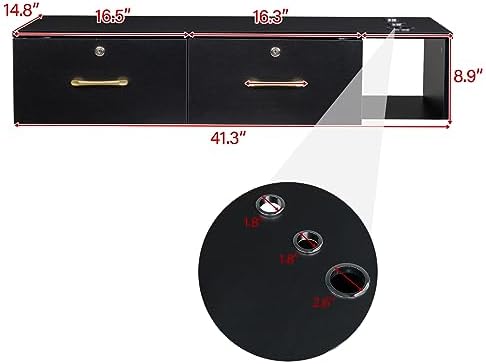 Winado Wall Mount Styling Barber Station for Hair Stylist, Salon Cabinet - Image 3