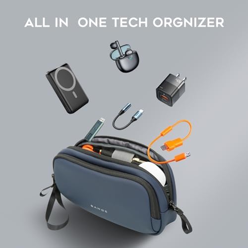 BANGE Cable Organizer Pouch， Travel Water Resistant Tech Accessories Bag Carry Storage，Electronic Organizer Accessory Case for Charger, Cables, Power Bank - Image 5