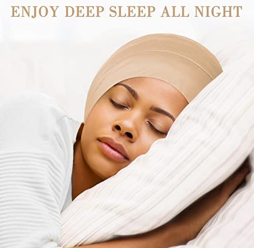 Fittia Satin Lined Sleep Bonnet, Adjustable Non-Slip Cap For Locs, Medium - Image 3
