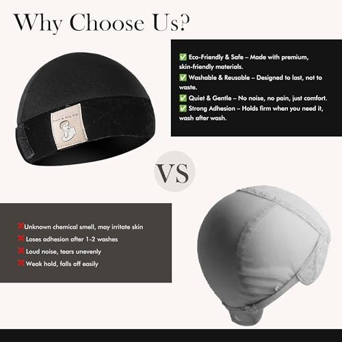 Wig Grip Cap for Black Wigs & Hijab, Velvet, Modal Cotton, 1 Pack - Image 5