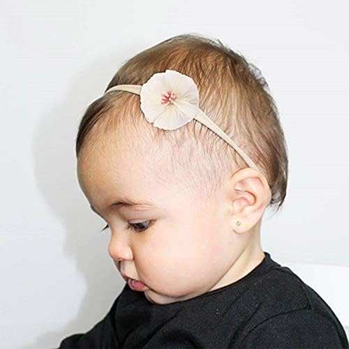 BQUBO Baby Girl Headbands with Bows Nylon Hairbands Handmade Hair Accessories for Newborn Infant Toddlers 10 Pack - Image 5