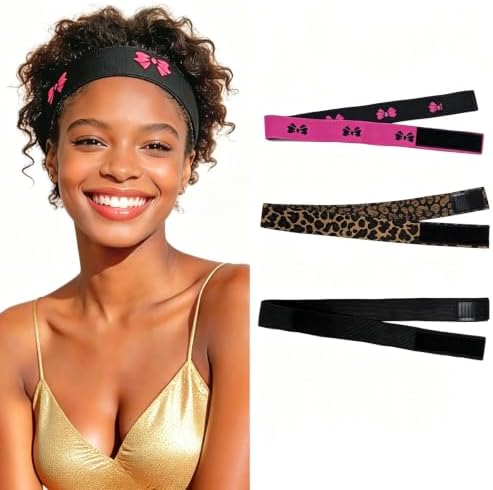 3Pcs Elastic Lace Wig Edge Wrap Melting Bands for Lace Front Wigs, Adjustable Melting Band for Laying Edges and Styling by PrudenpHair