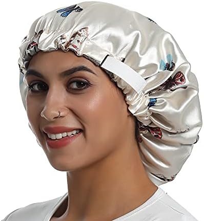 Satin Bonnet Silk Sleep Cap,Hair Bonnet for Braids Curly Hair by SAYMRE