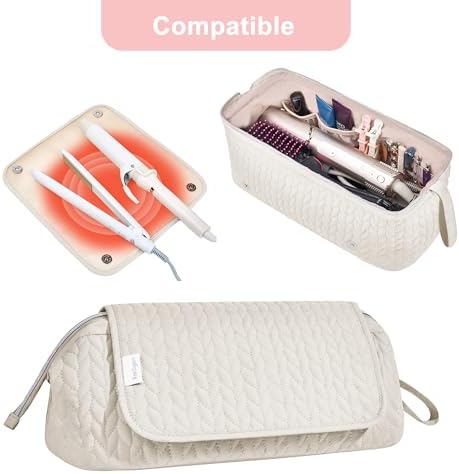 KarSyon Hair Tools Travel Bag with Hot Tool Mat 2 in 1 Organizer Bags - Image 3